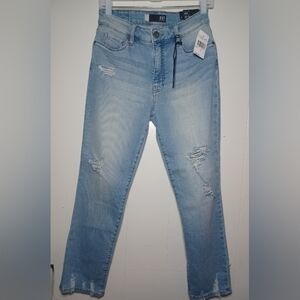 Kut From The Kloth Womens Reese High Rise Ankle Straight Jeans Distressed NWT